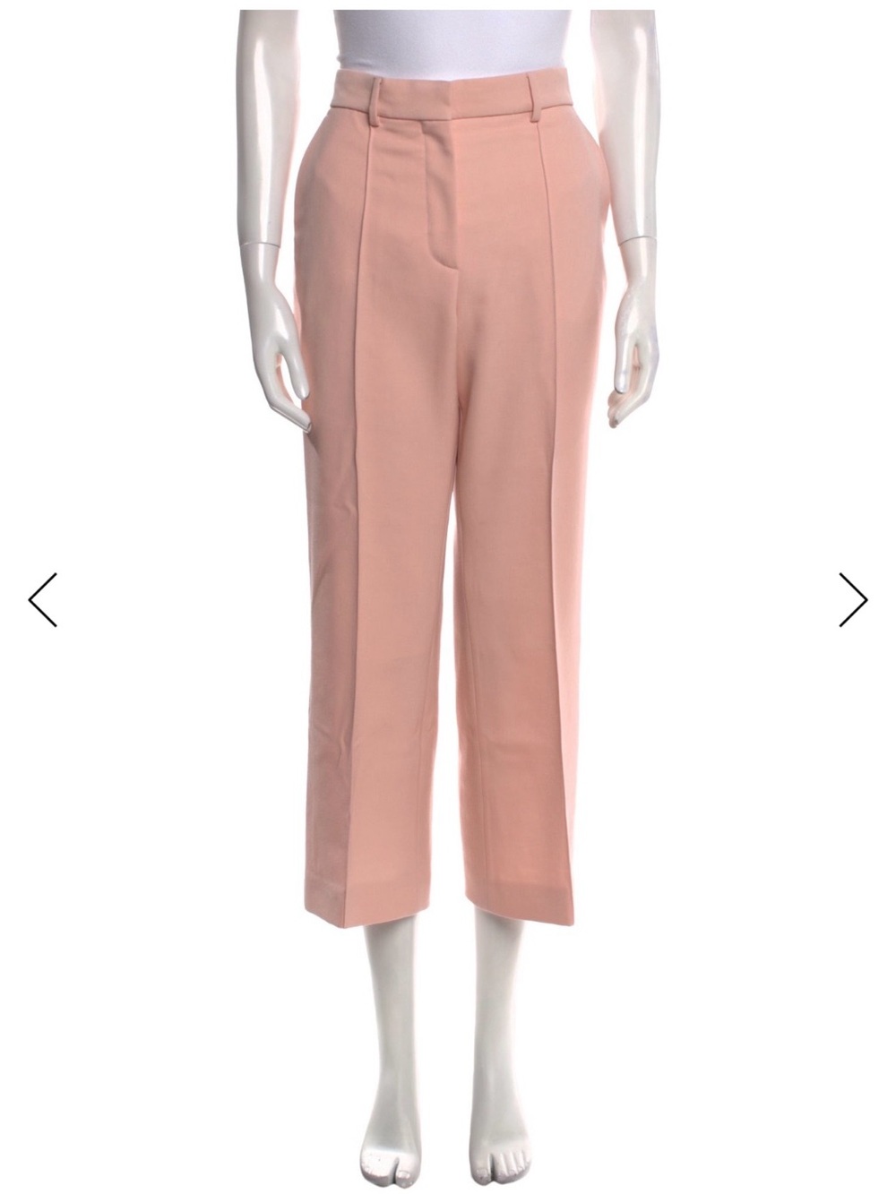 Lanvin Blush Pink Cropped Wide-Leg Trousers